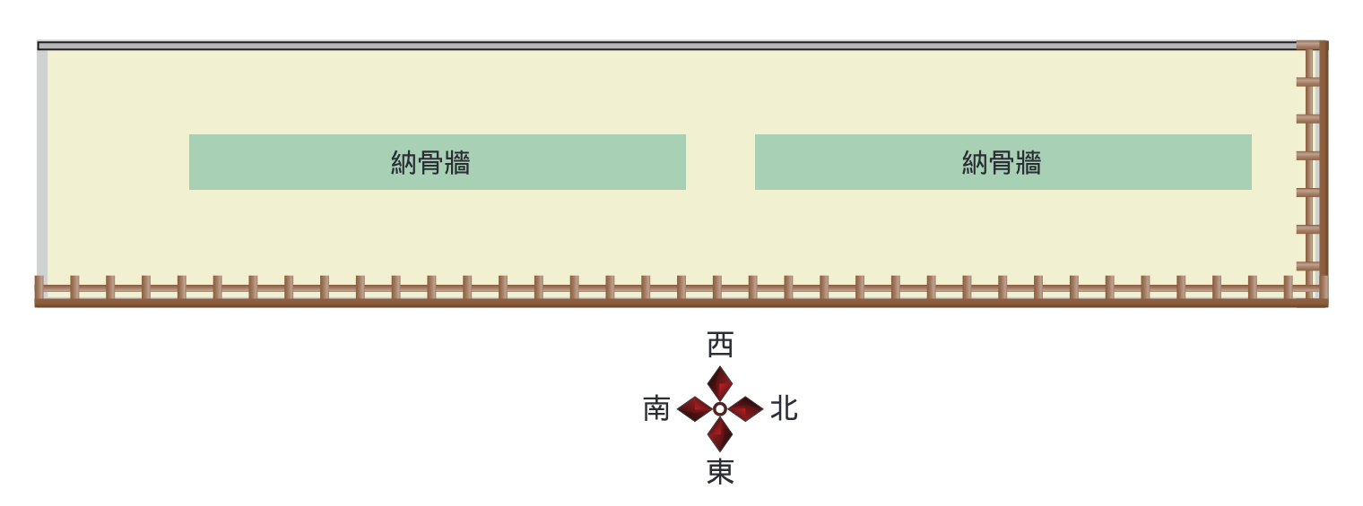 圖片：加灣納骨牆平面圖:納骨牆