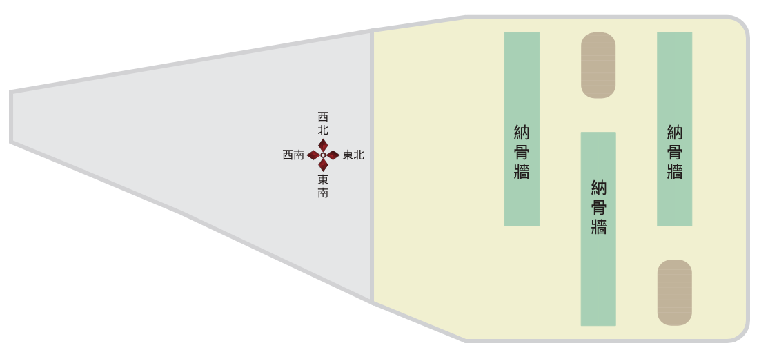 圖片：榕樹納骨牆平面圖:納骨牆