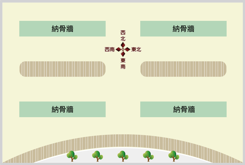 圖片：秀林納骨牆平面圖:納骨牆
